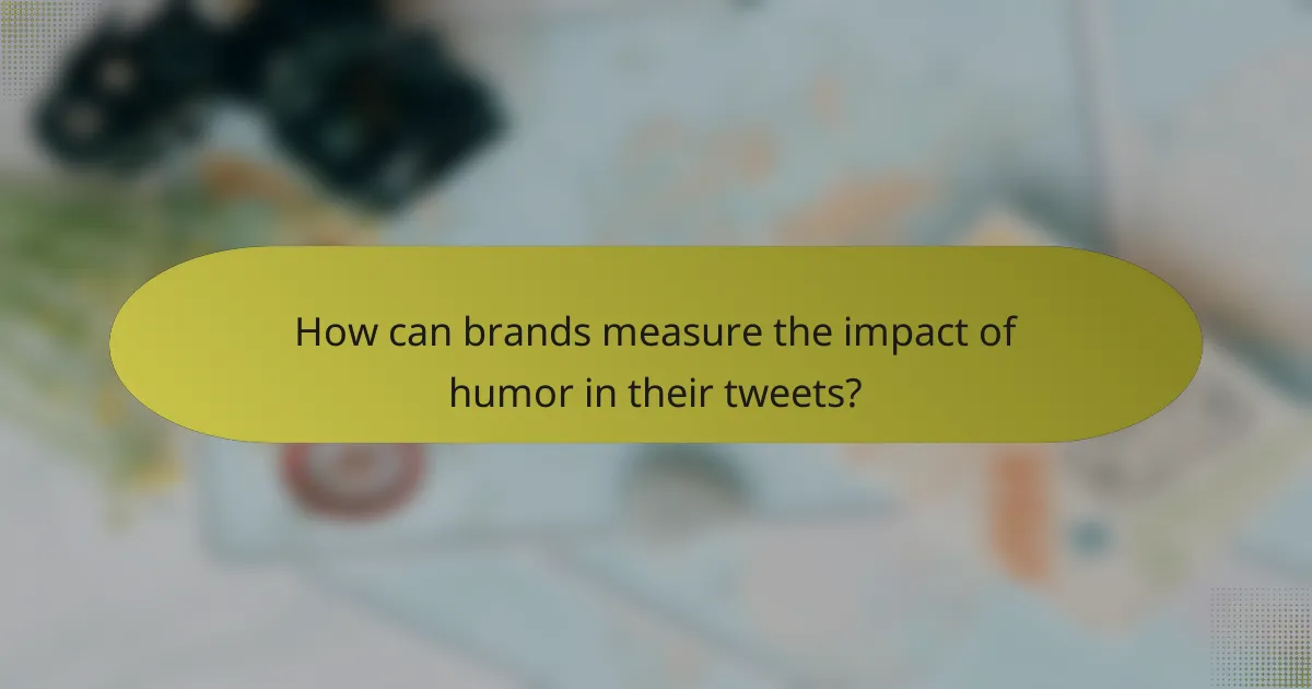 How can brands measure the impact of humor in their tweets?