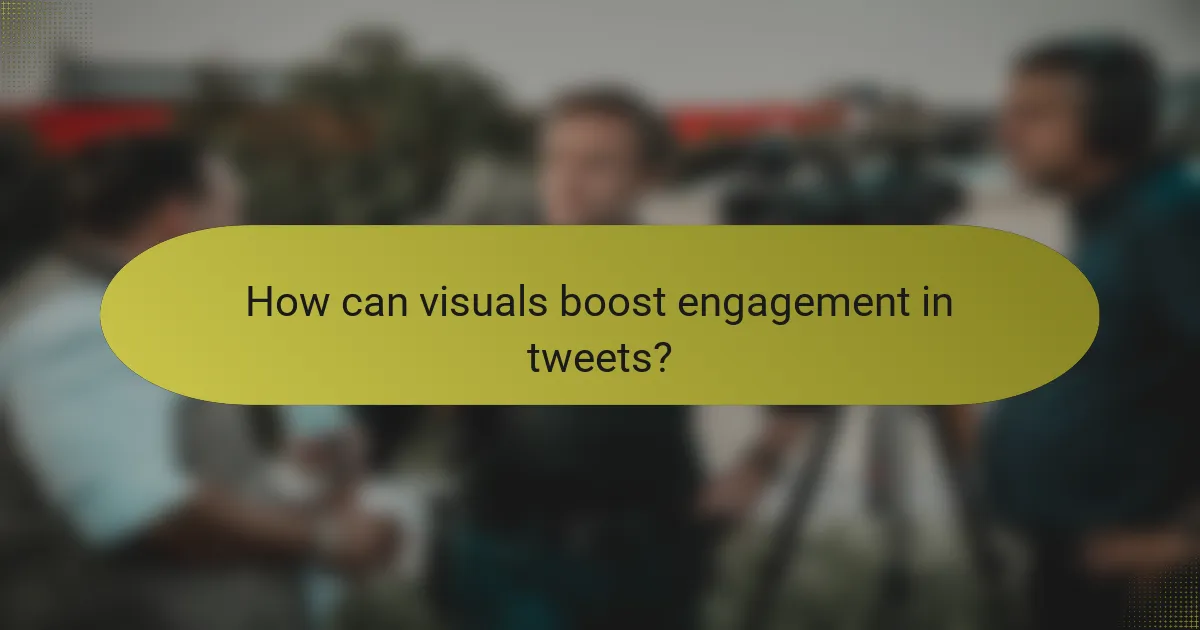 How can visuals boost engagement in tweets?
