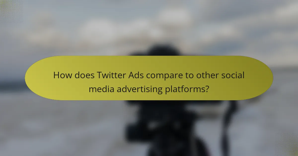 How does Twitter Ads compare to other social media advertising platforms?