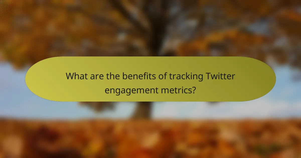 What are the benefits of tracking Twitter engagement metrics?