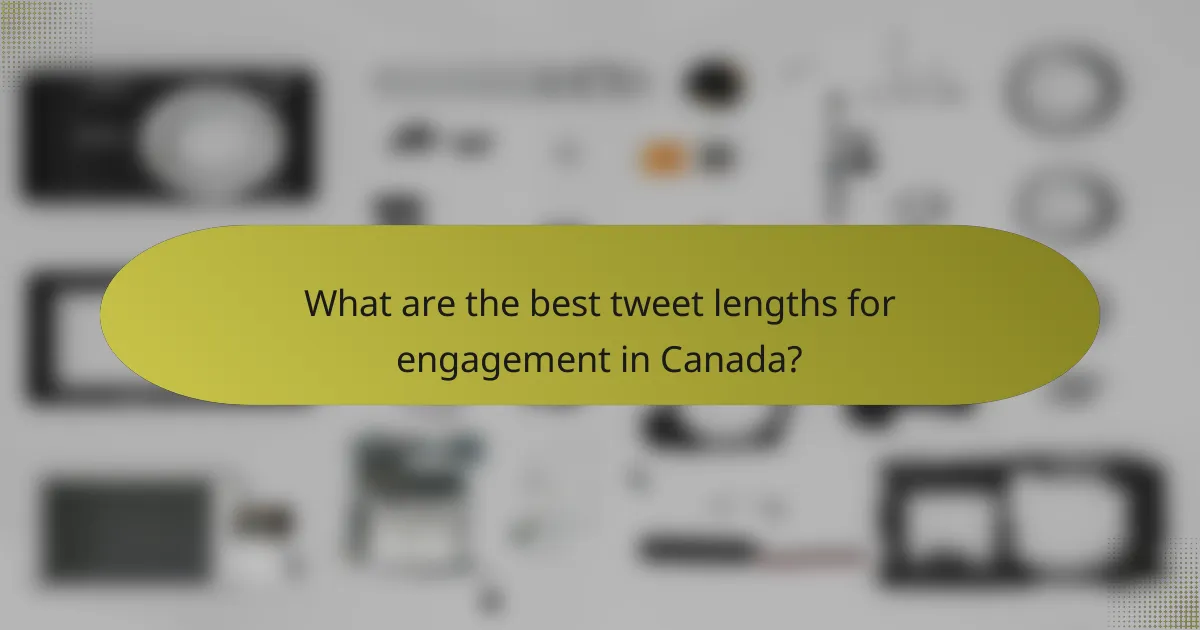 What are the best tweet lengths for engagement in Canada?
