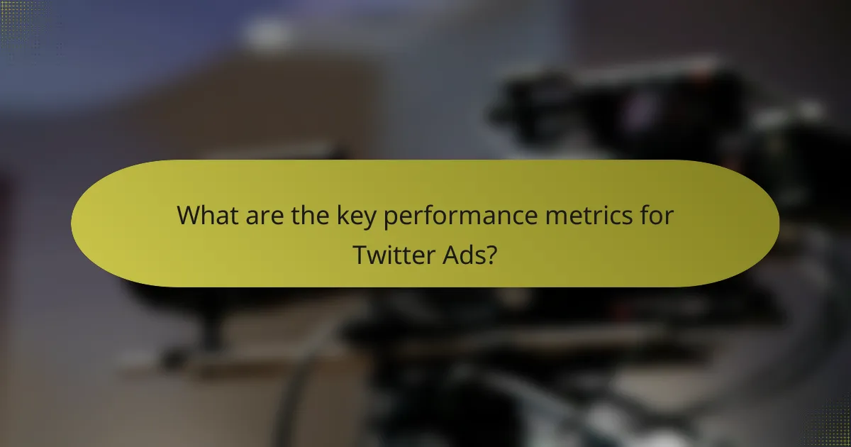 What are the key performance metrics for Twitter Ads?