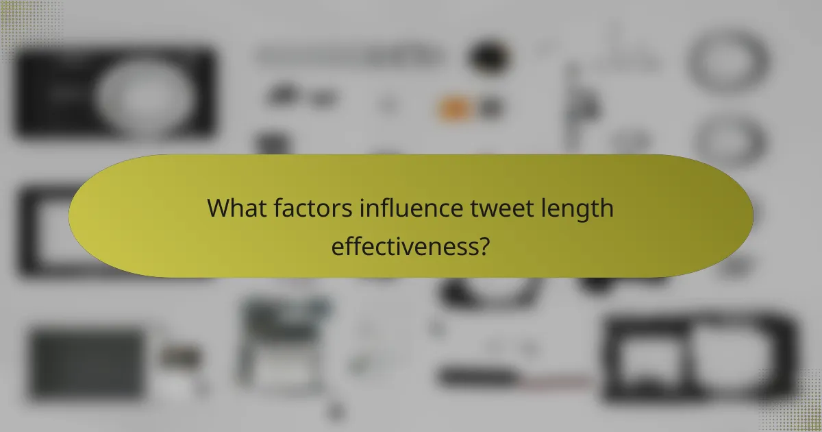 What factors influence tweet length effectiveness?