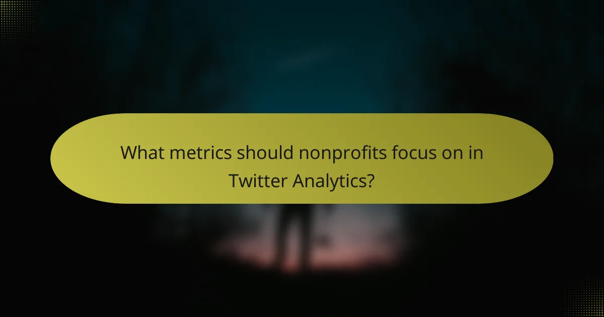 What metrics should nonprofits focus on in Twitter Analytics?